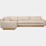 Mesa Corner Sectional - Left,  Amelia,  Bisque,  Oak