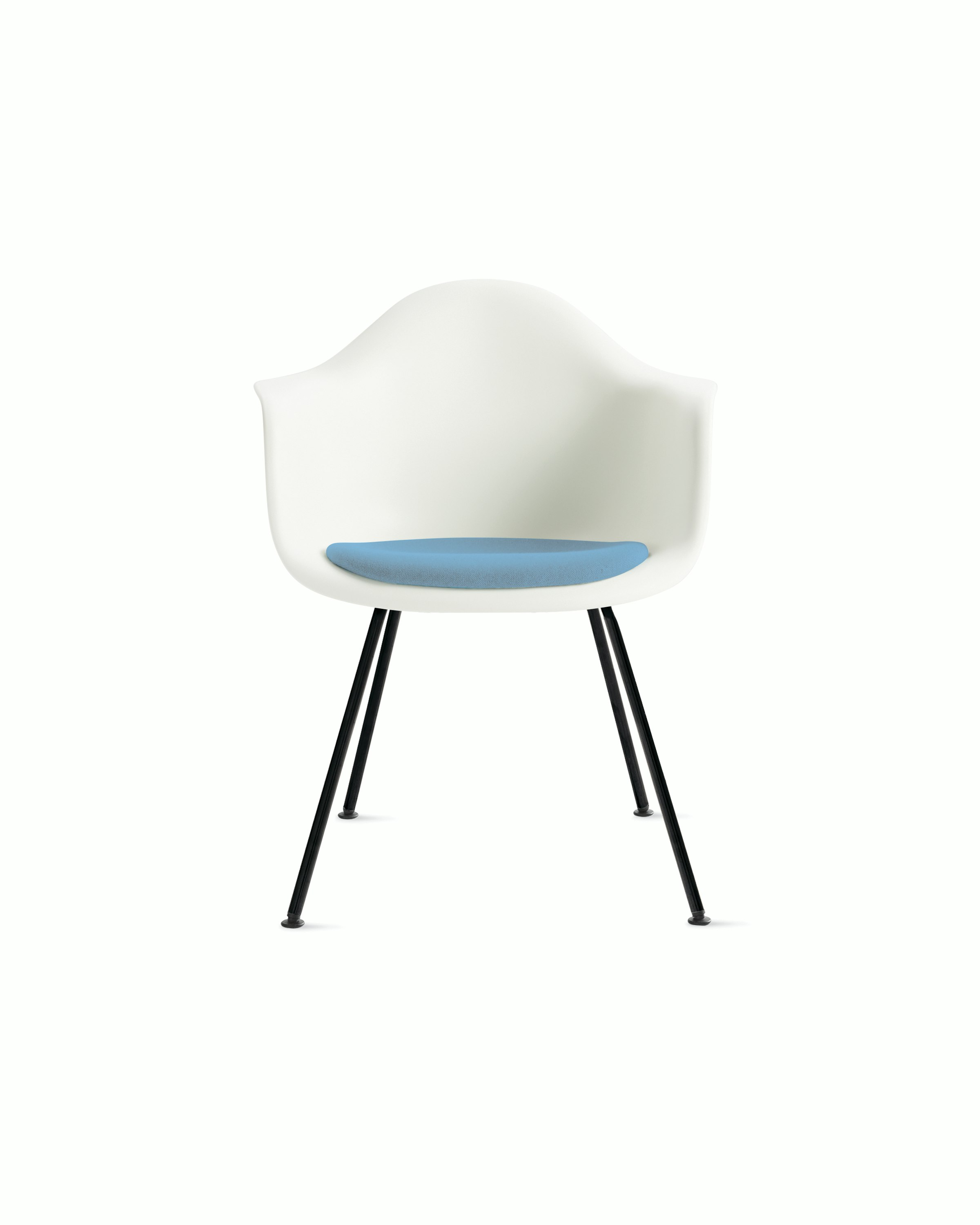 Eames Molded Plastic Armchair with Seat Pad