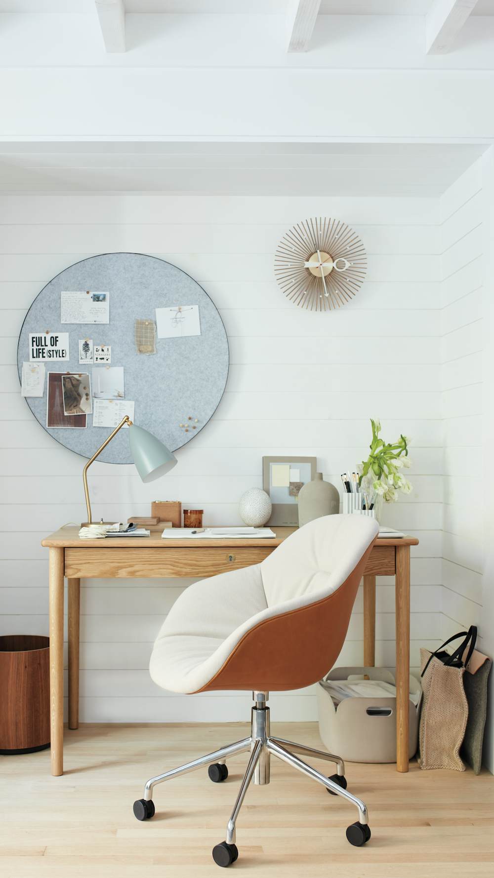 About A Chair 153 Soft Duo Task Armchair and Edel Desk in a home office setting