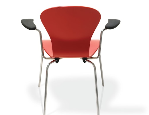 Knoll red Sprite Stacking Chair