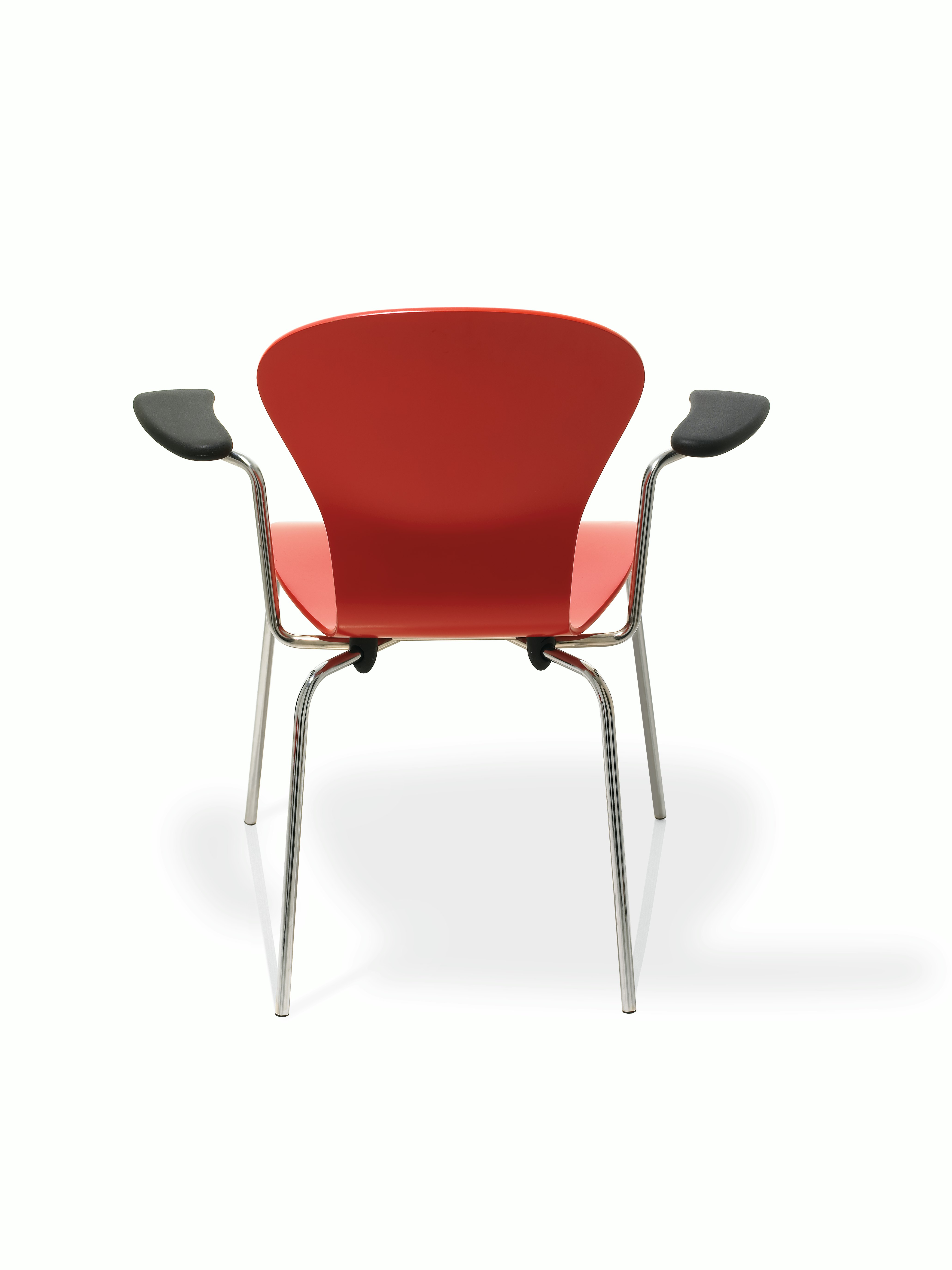 Knoll red Sprite Stacking Chair