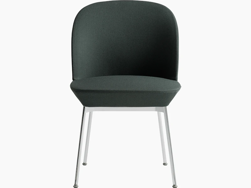 Oslo side chair twill weave 990 detail 5 chrome