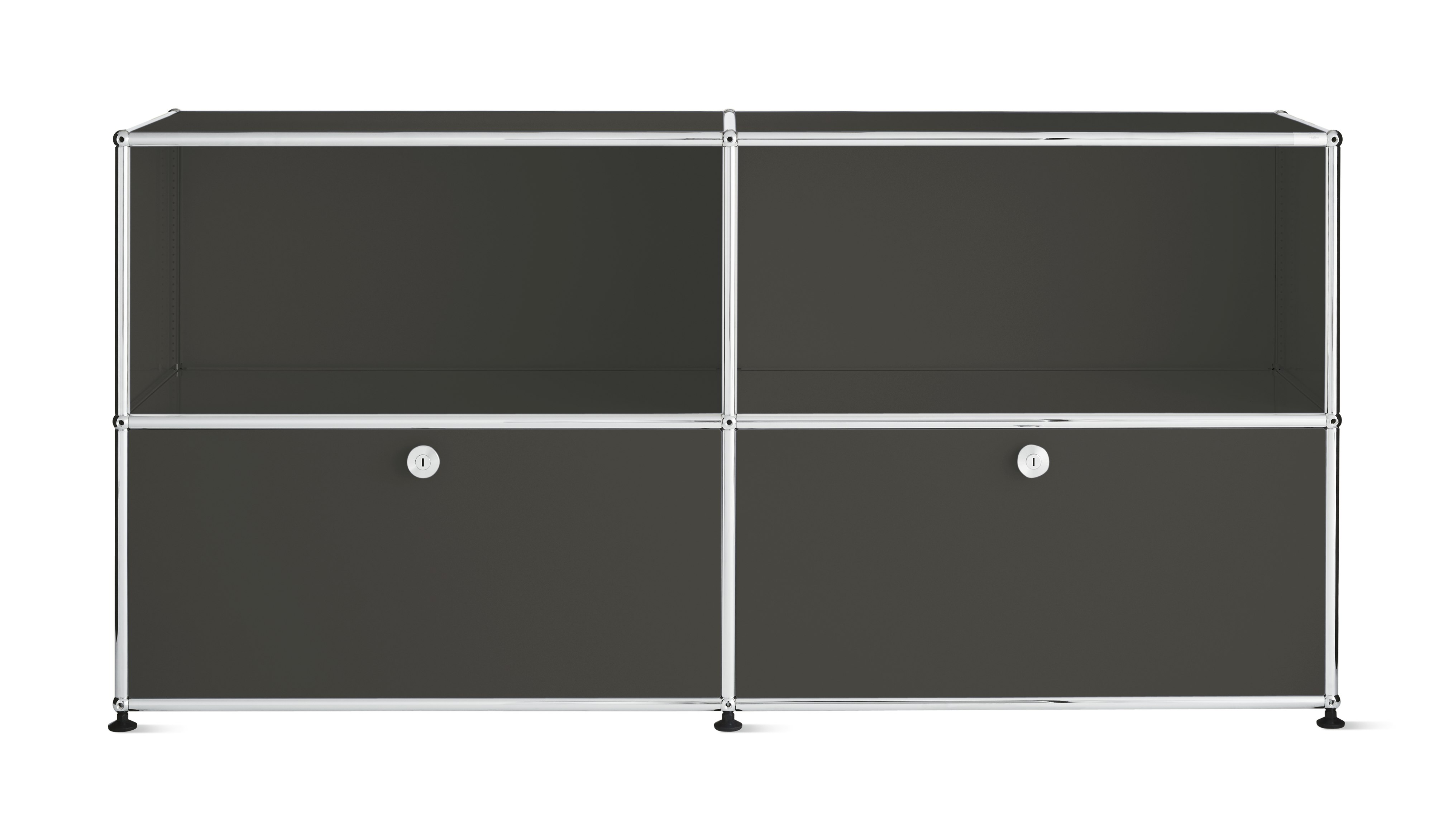 Modern Office Credenzas Pedestal Storage Design Within Reach   W DWR 9808 100269766 Anthracite F 