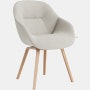 AAC 123 Soft Mono About A Chair Upholstered Armchair Wood Base