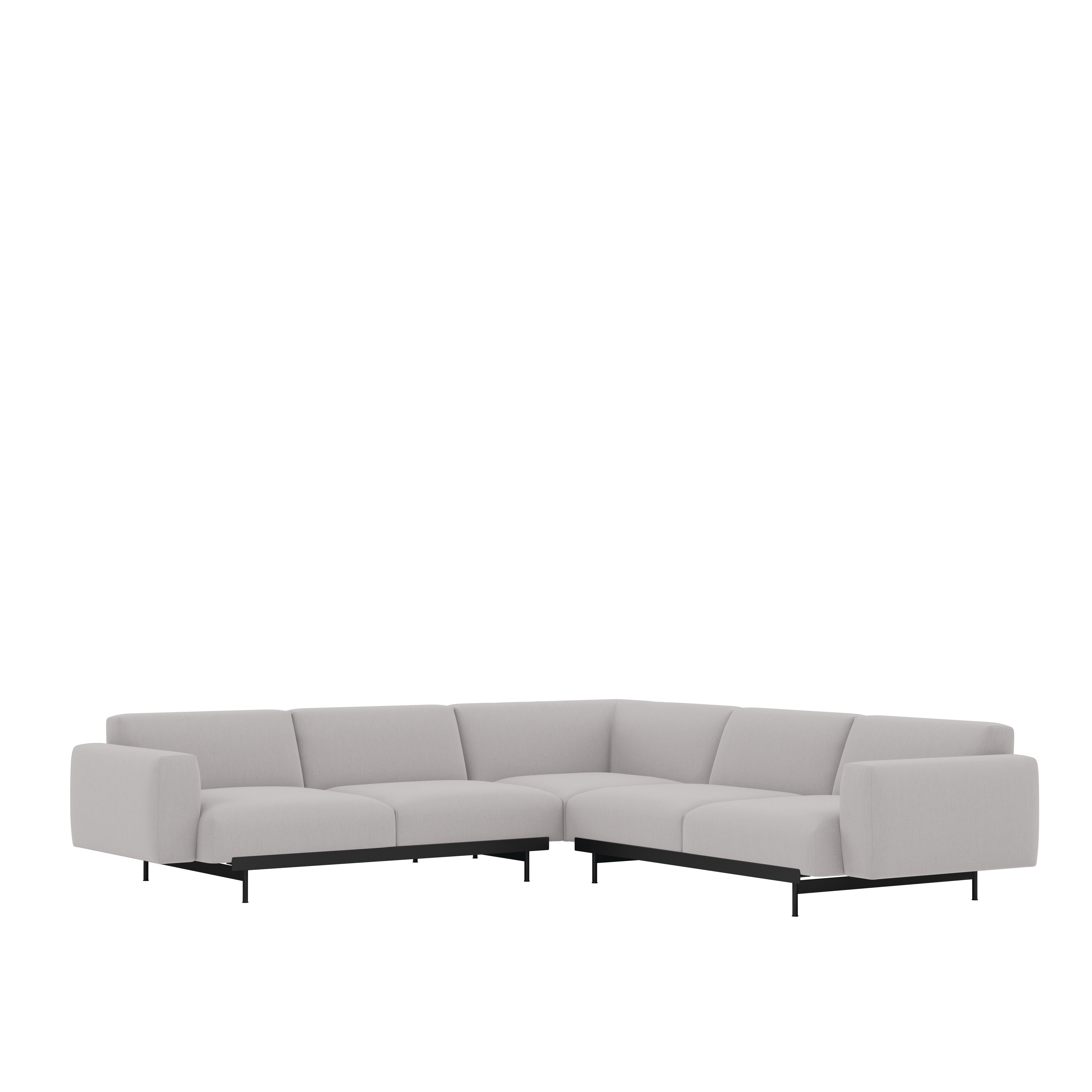 In Situ Corner Sectional, Vidar, 123-Lilac-grey, Black