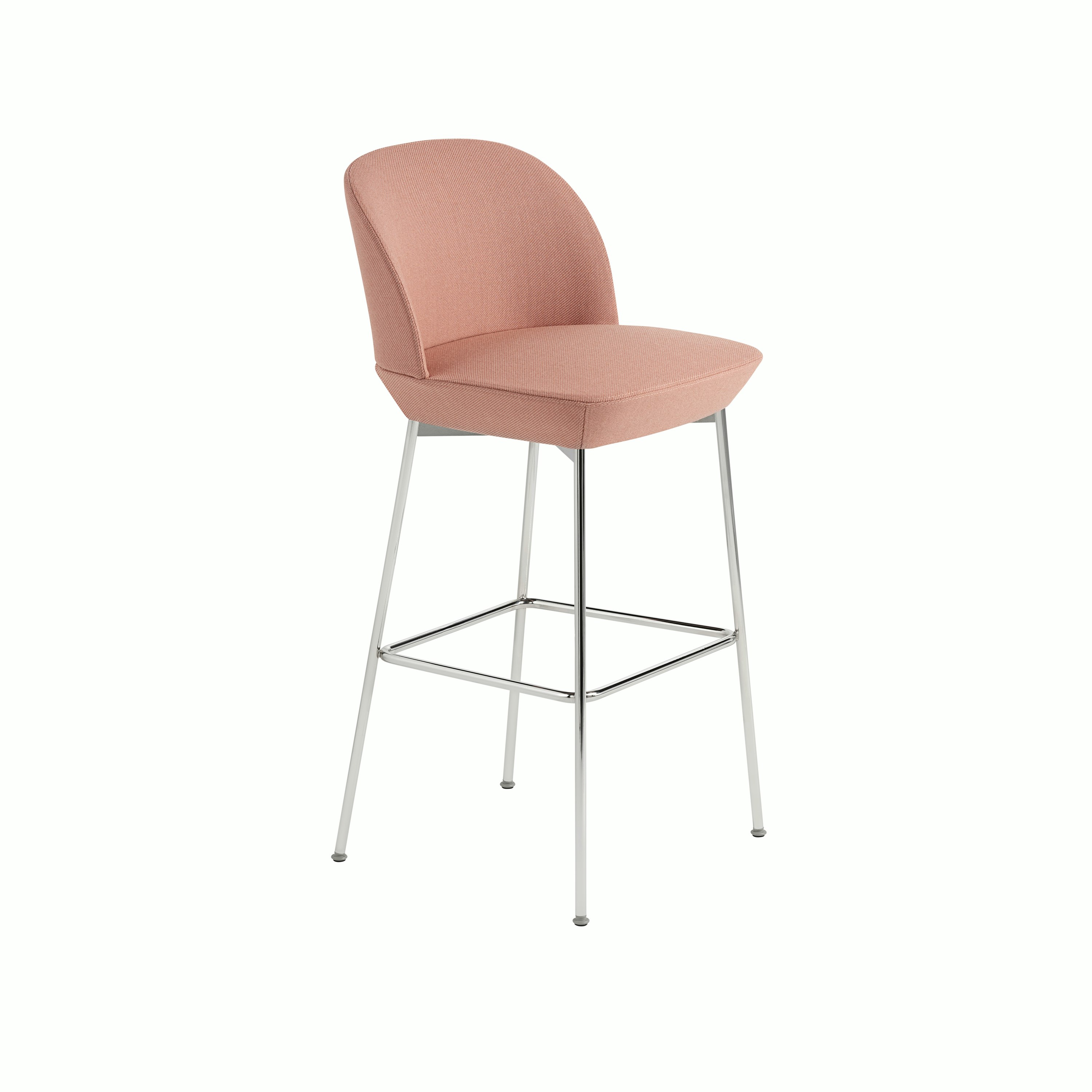 Oslo barstool 75 cm twill weave 530 chrome