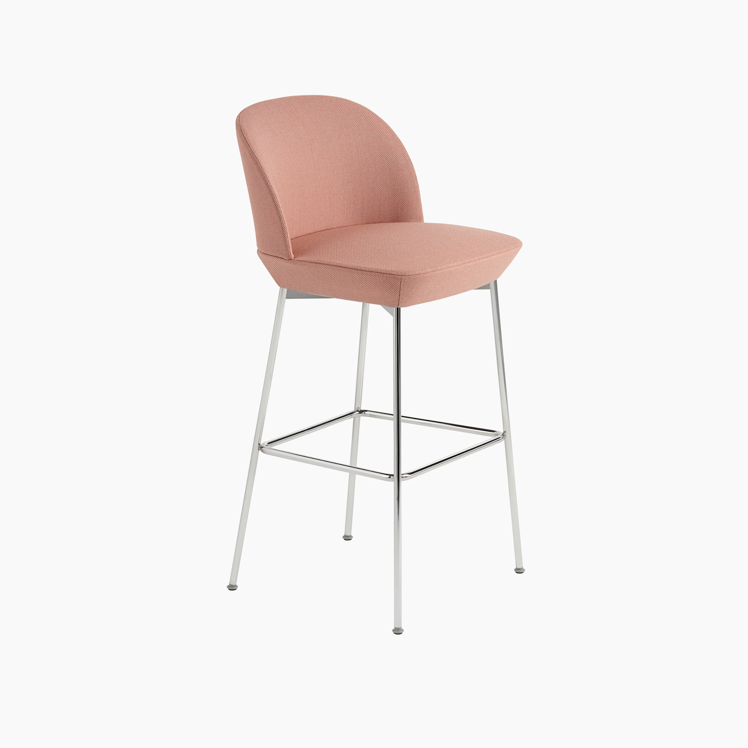 Oslo barstool 75 cm twill weave 530 chrome