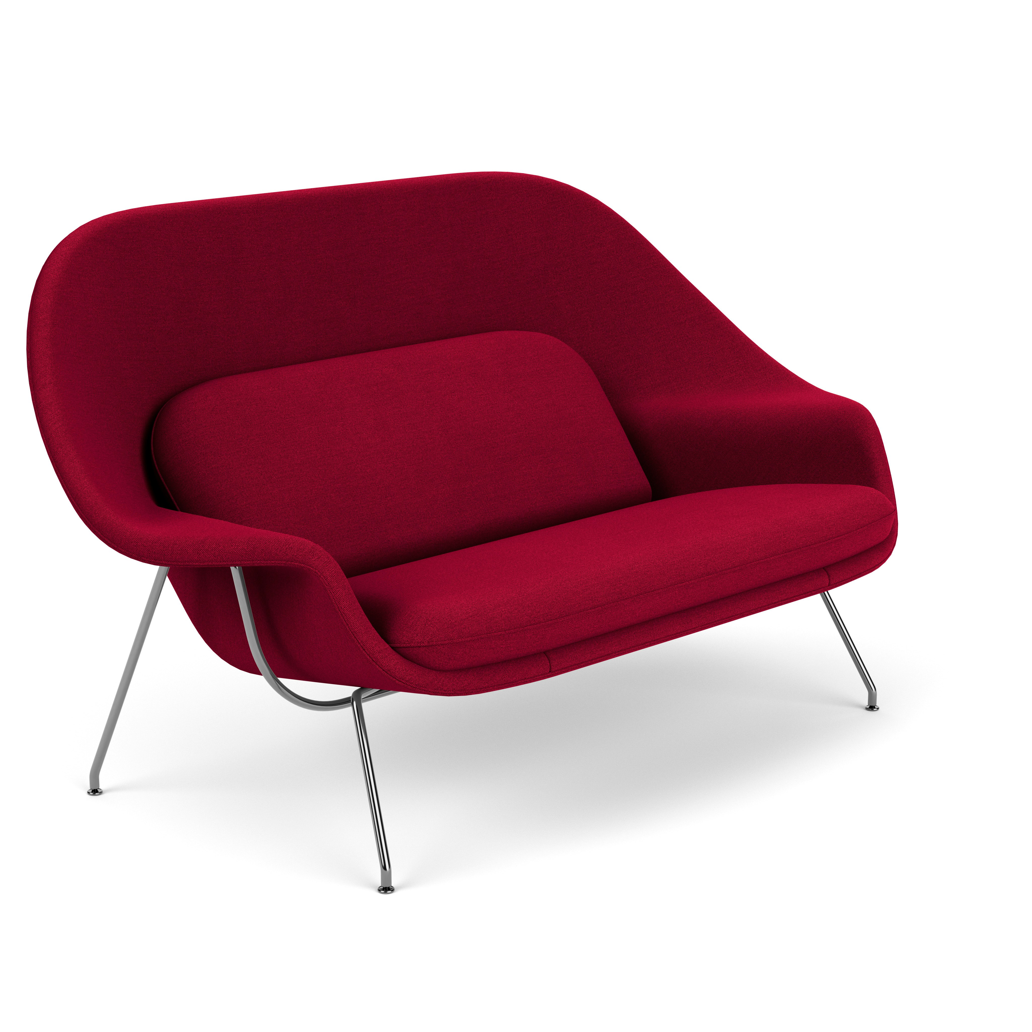 Womb Settee - Hourglass,  Flame,  Chrome