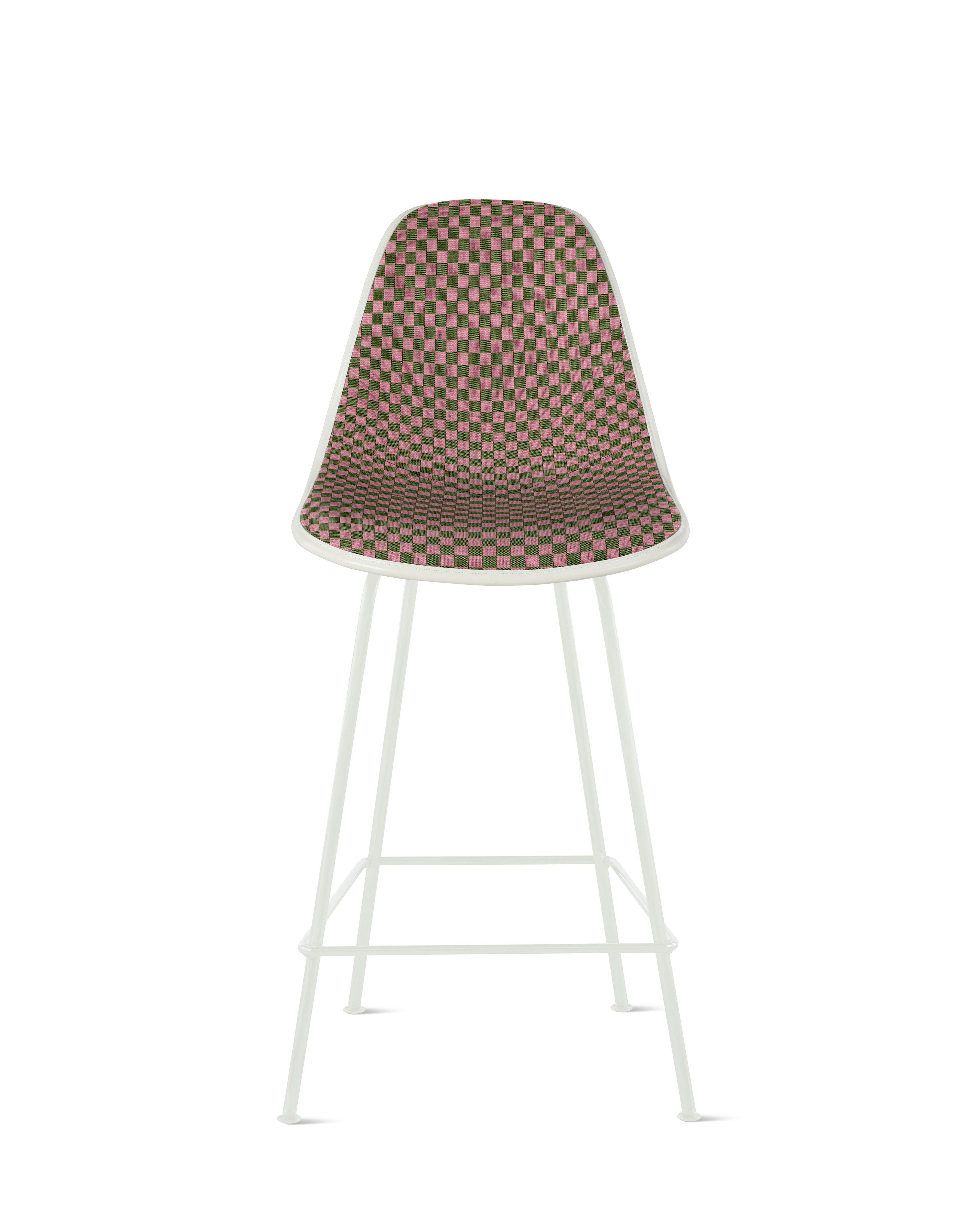 Eames Upholstered Molded Plastic Stool