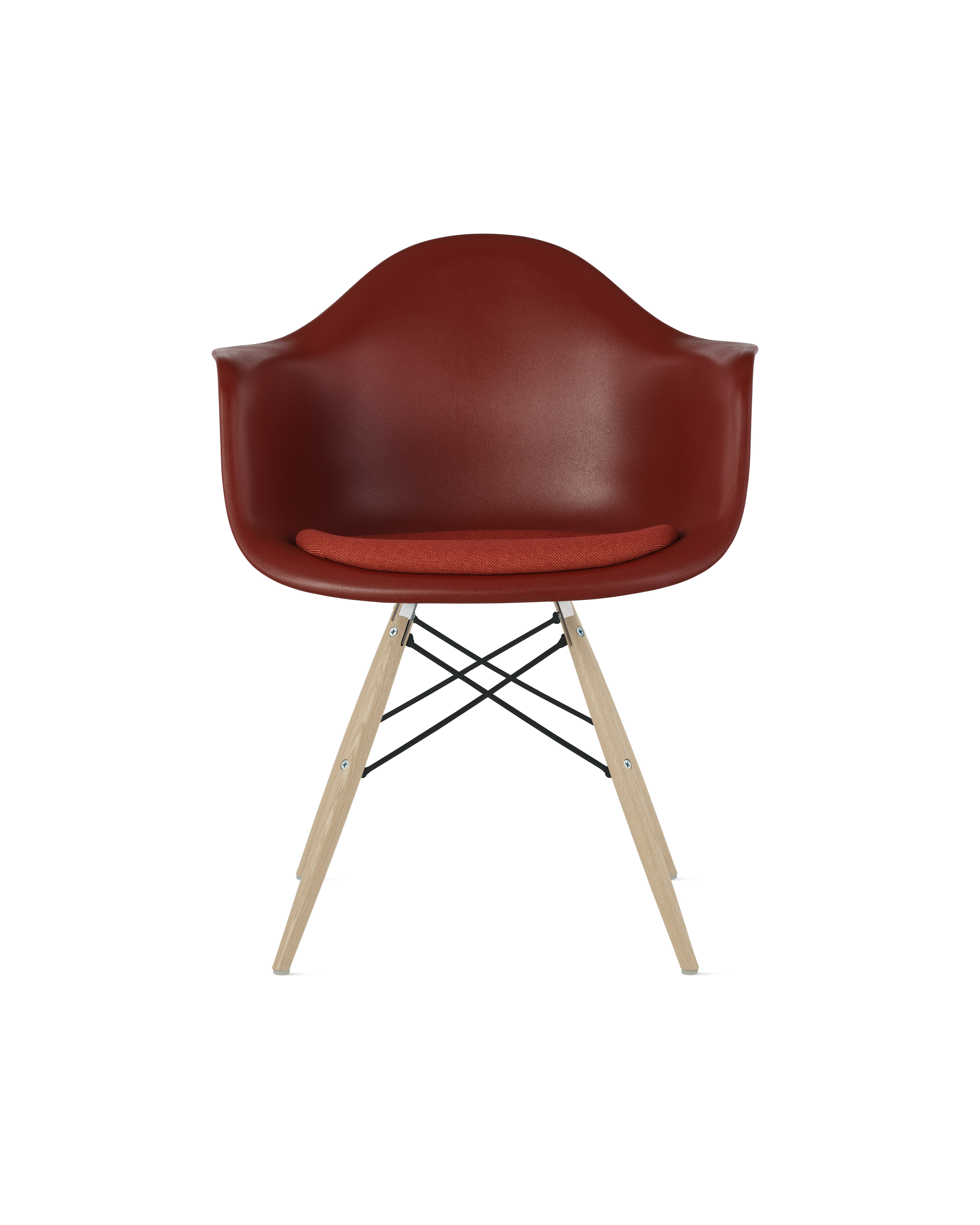 Eames Molded Plastic Armchair with Seat Pad