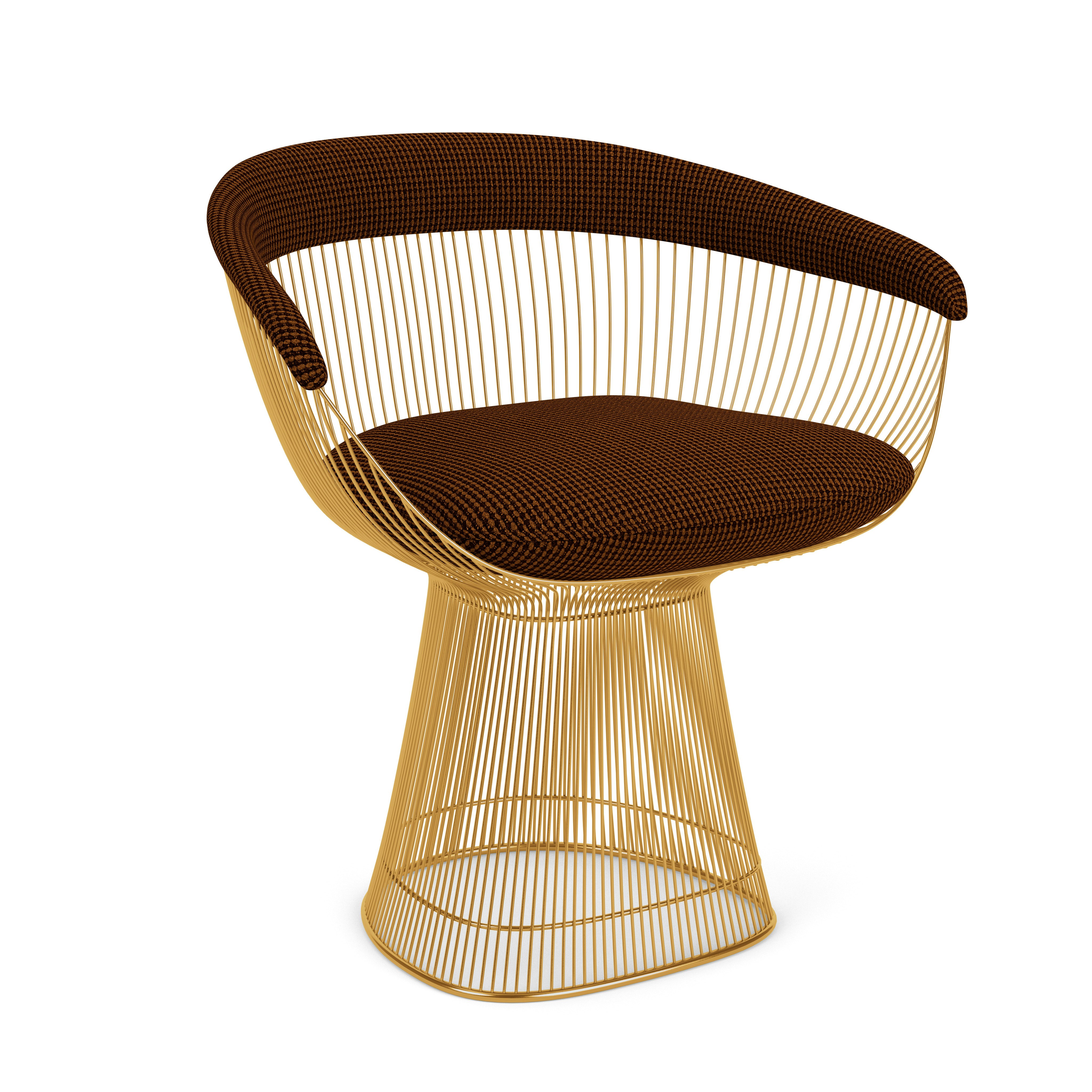 Platner Armchair - Gold, Cato, Brown