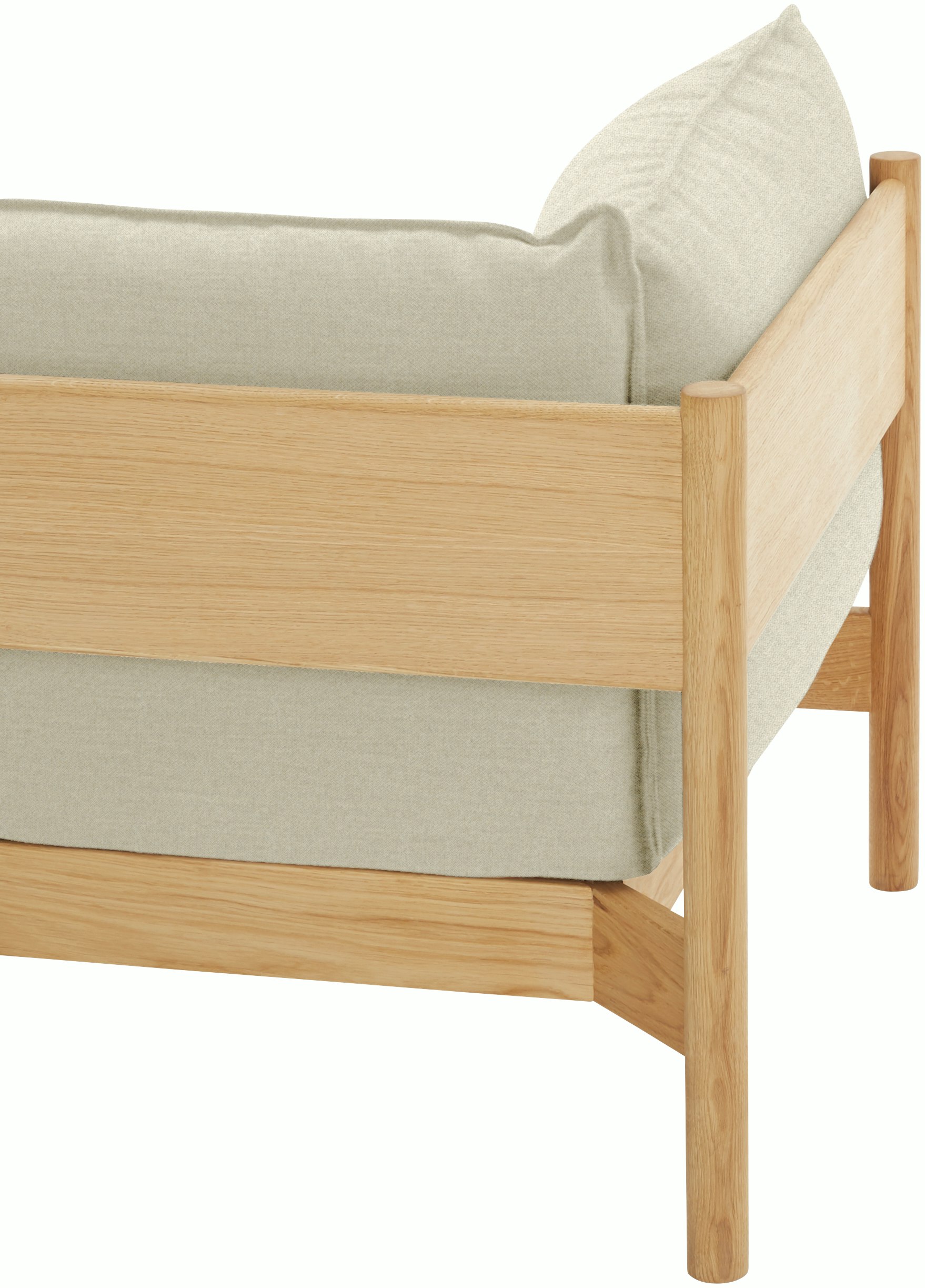 A close up view of the back of the Arbour Sofa.