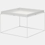 A white Tray Coffee Table viewed from an angle