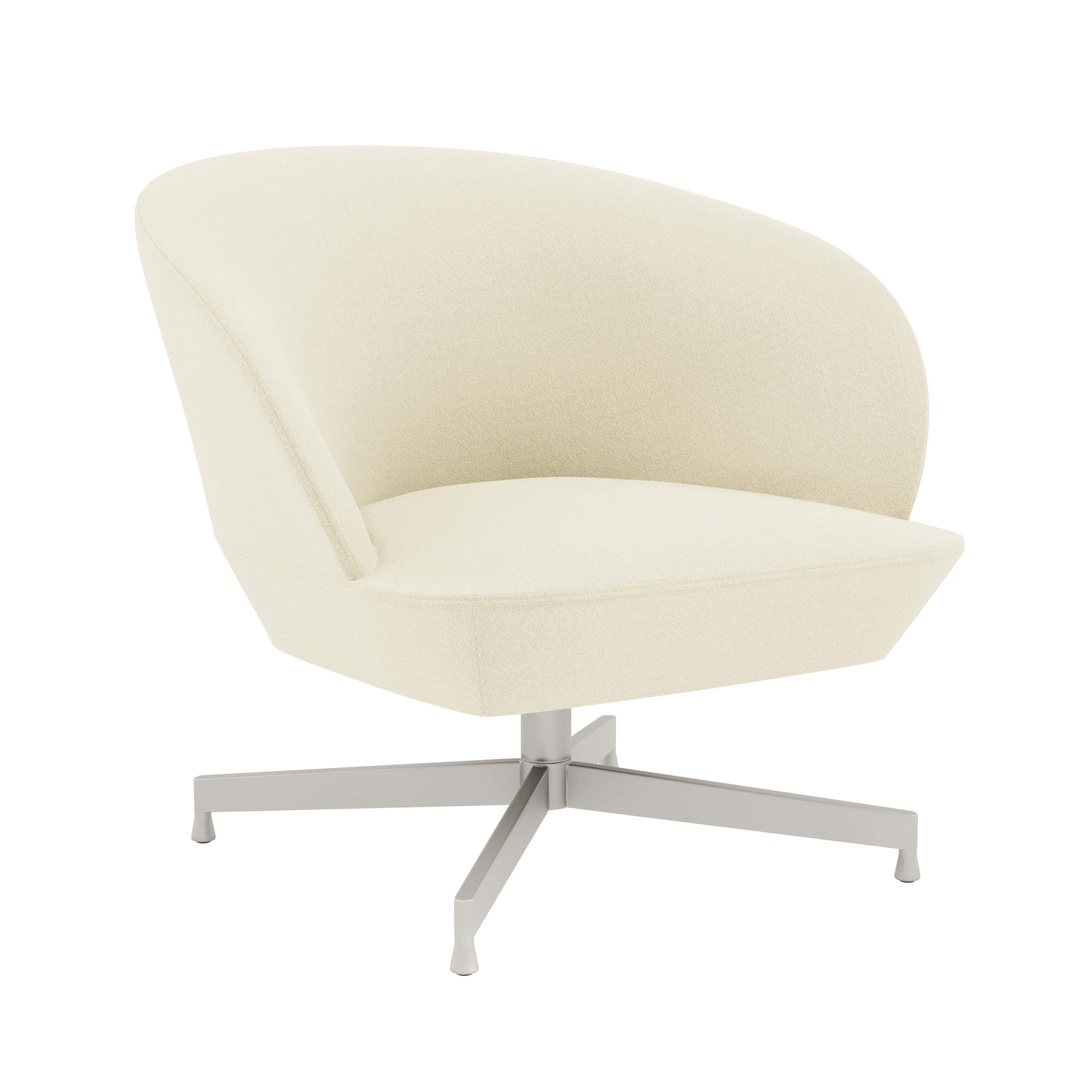 Oslo Lounge Chair, Vidar, 1511 Cream, Grey Base