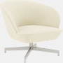 Oslo Lounge Chair, Vidar, 1511 Cream, Grey Base