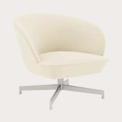Oslo Lounge Chair, Vidar, 1511 Cream, Grey Base