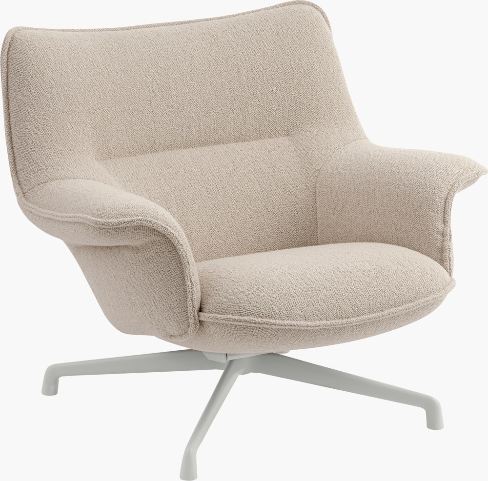 Doze lounge chair low back swivel hearth 7 grey muuto 5000x5000 hi res