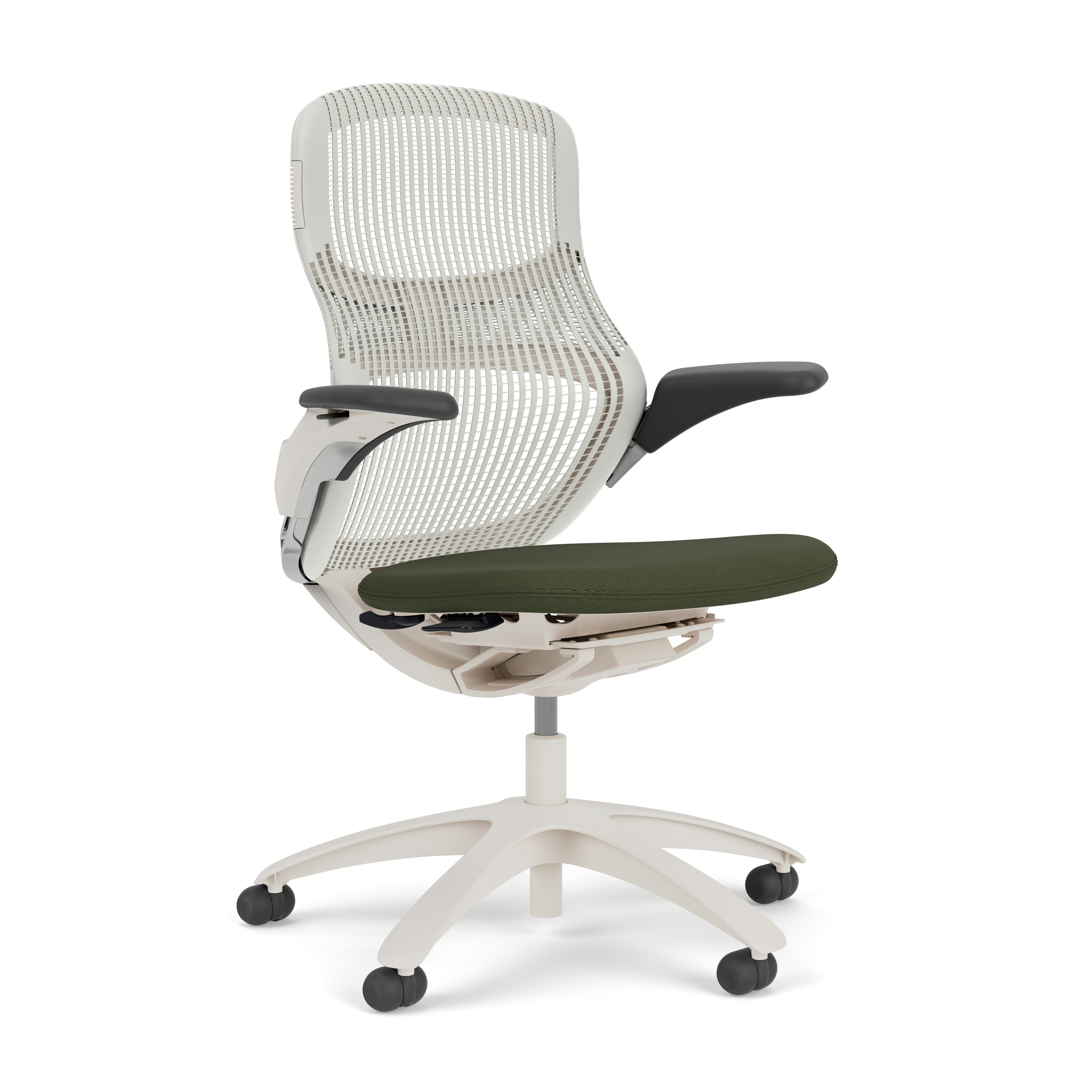Generation Chair - Light, Height Adjustable, Meteor, Generation, Olive, Plastic Standard, Hard Wheel