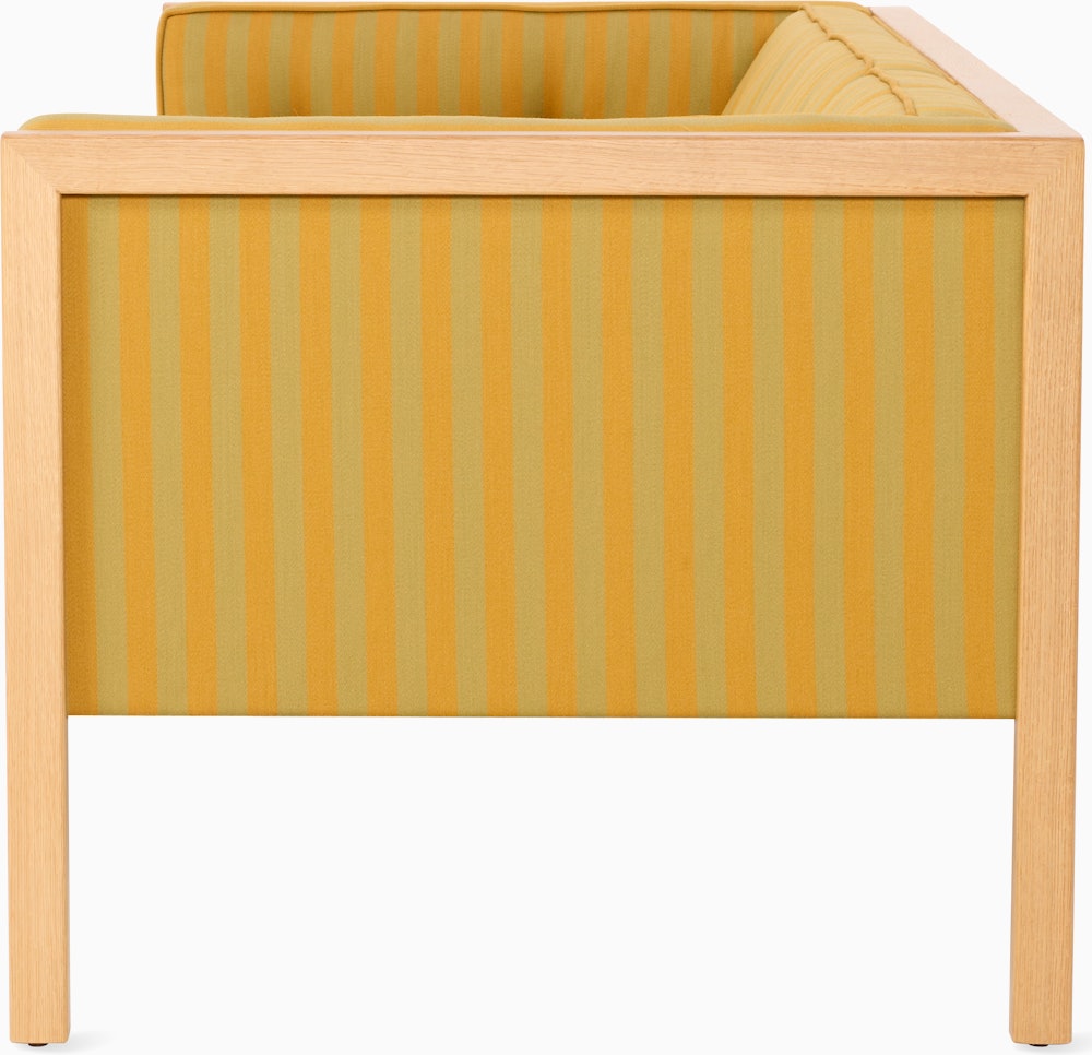 Cube Sofa - 80",  Toostripe,  Ochre Dark / Sienna,  Oak"