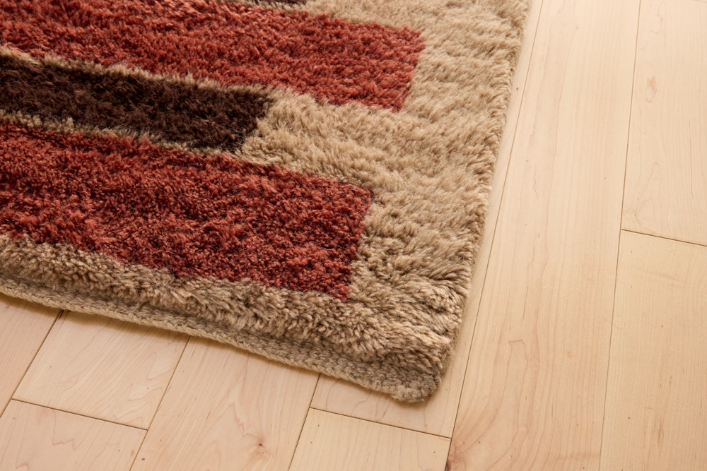 Brick Wool Moroccan Rug - 9' x 12',  Sienna