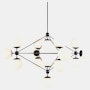 Modo Chandelier,  4 Sided,  15 Globe