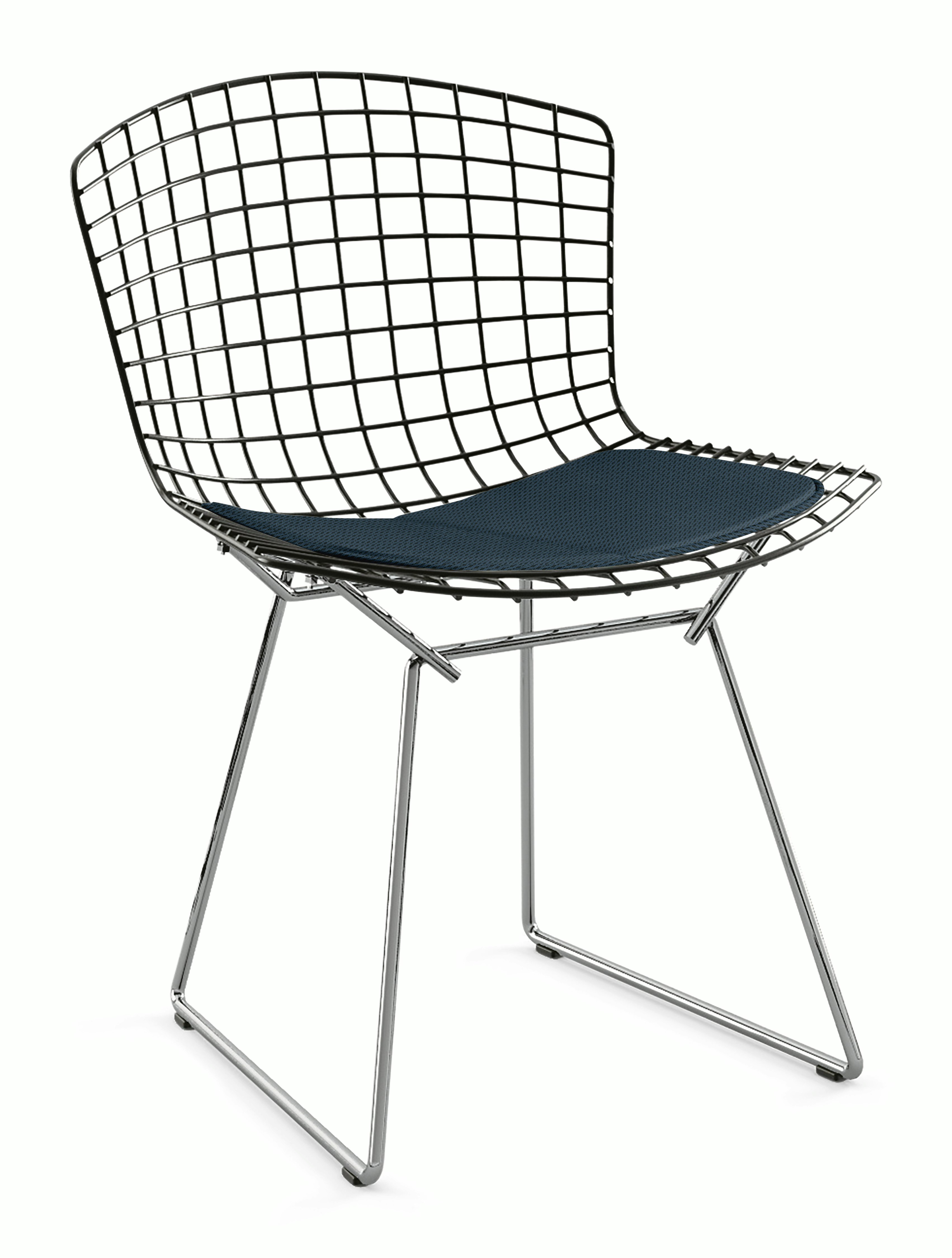 Bertoia Two-Tone Side Chair with Seat Pad