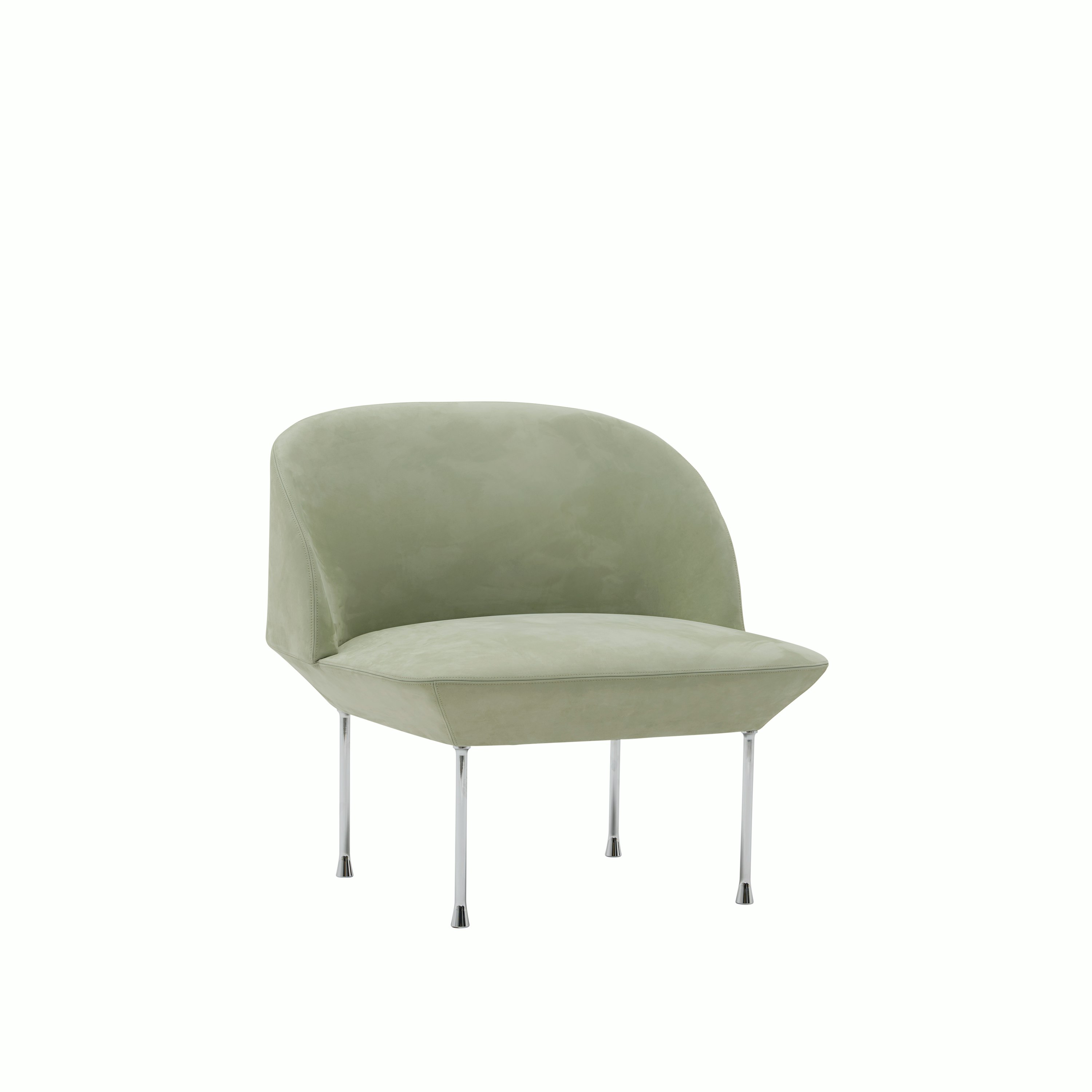 Oslo sofa 1 seater allure leather jade chrome