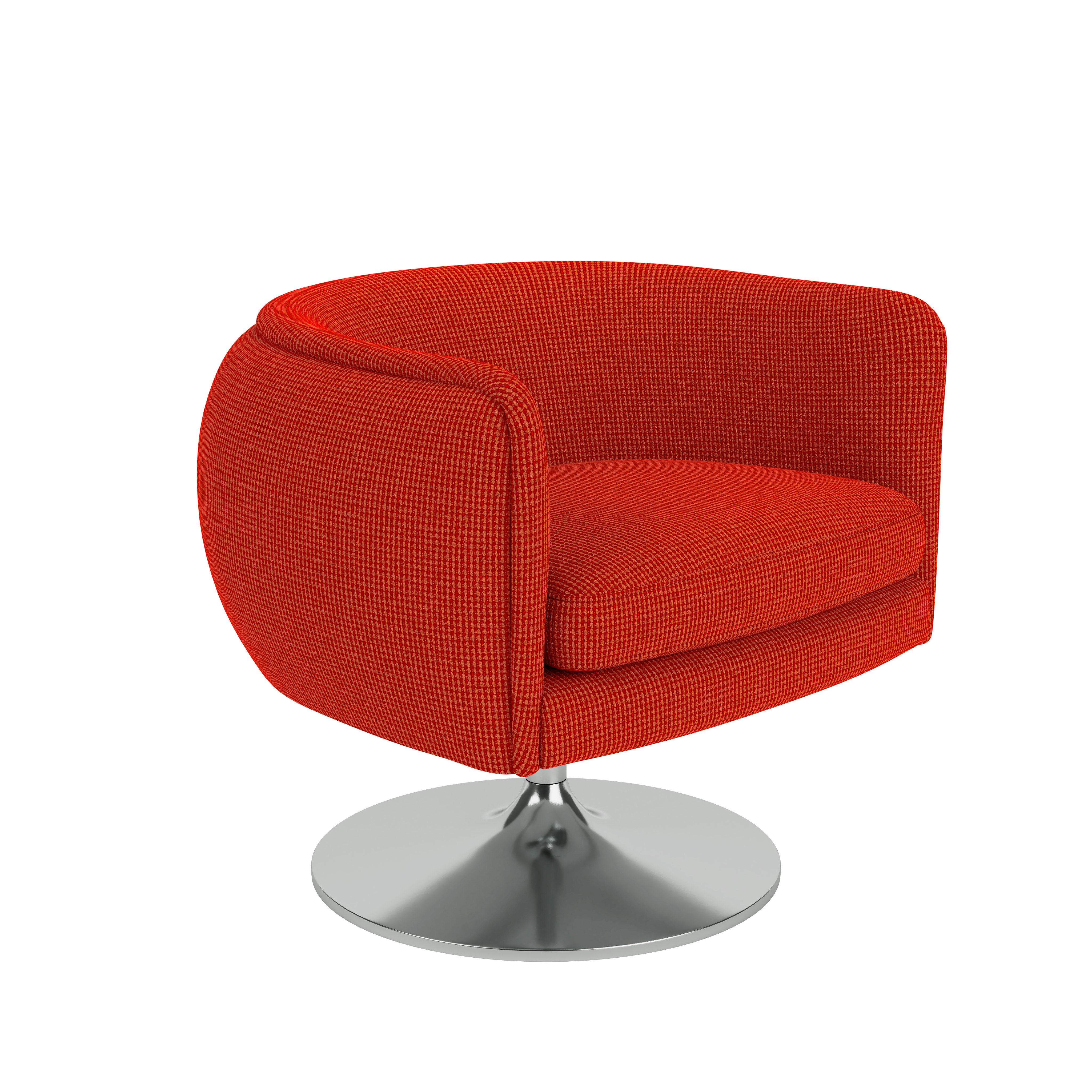 D'Urso Swivel Lounge - Cato, Fire Red