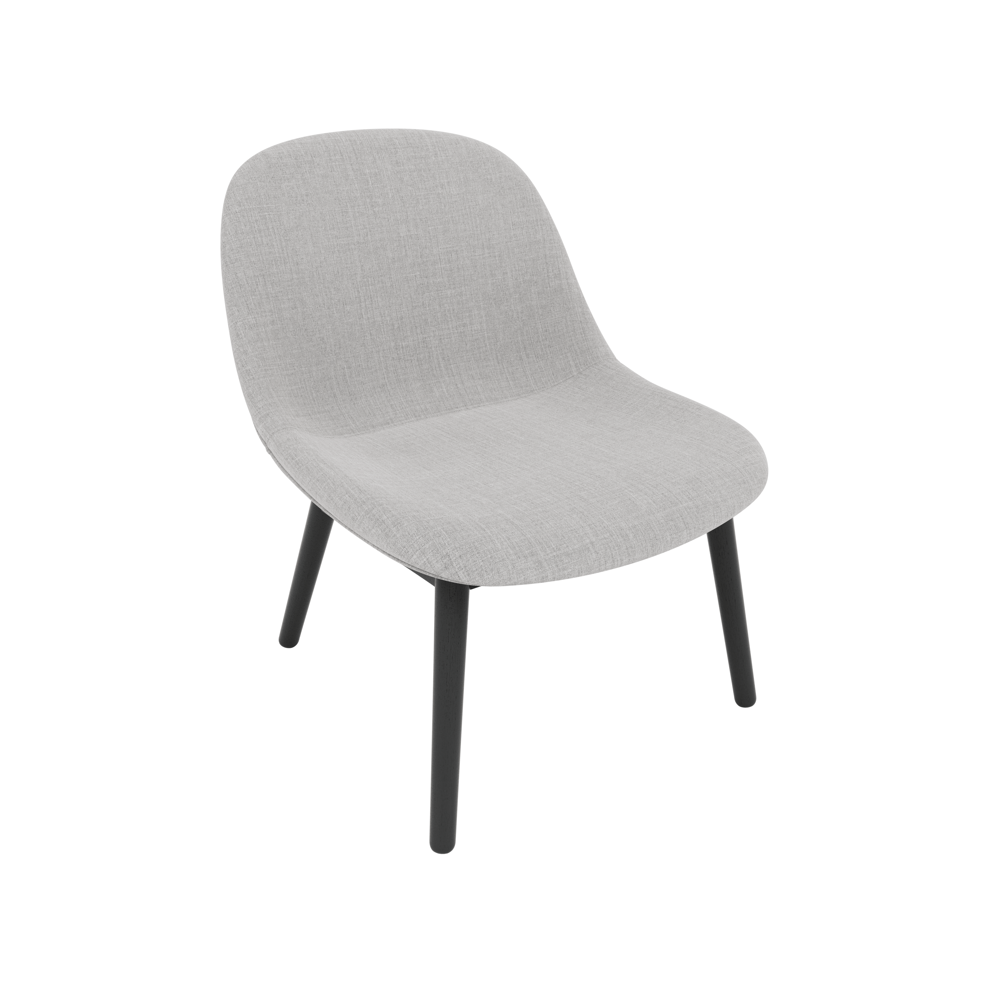Fiber Lounge Chair - Lounge Chair,  Remix,  123 Grey,  Black Oak