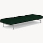 Avio Bench - Three Seater,  Volo Leather,  Arbor Shade,  Polished Chrome