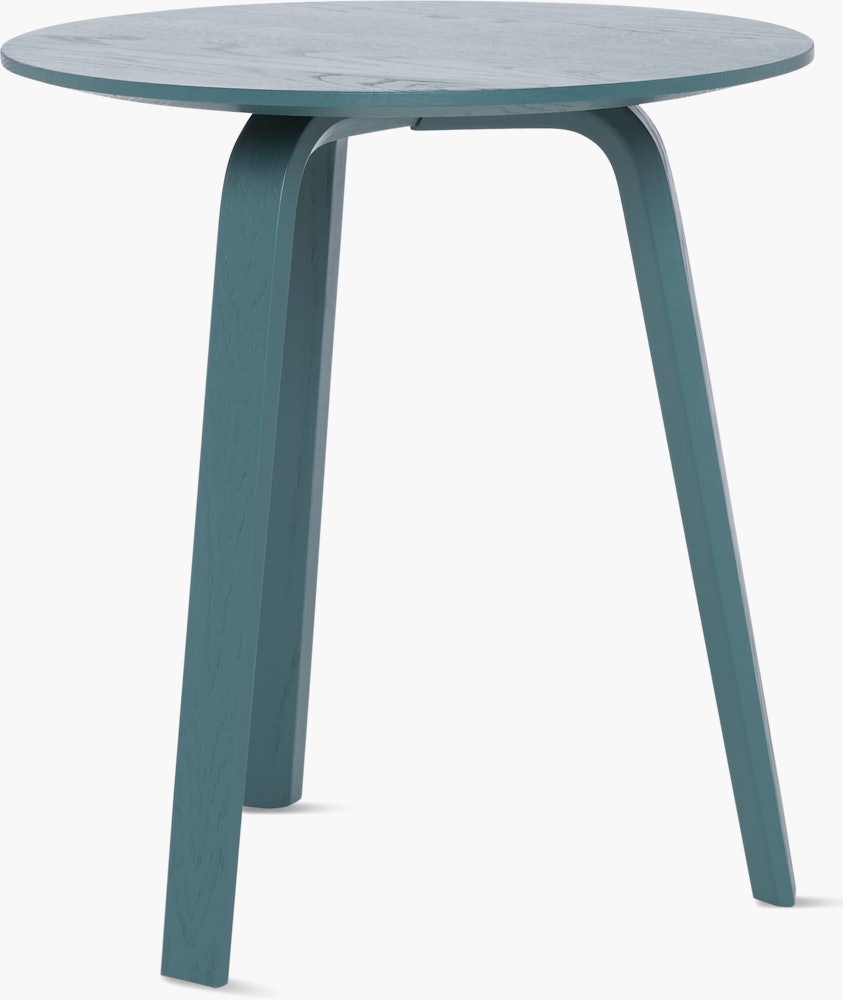 A brunswick green Bella Side Table viewed from an angle