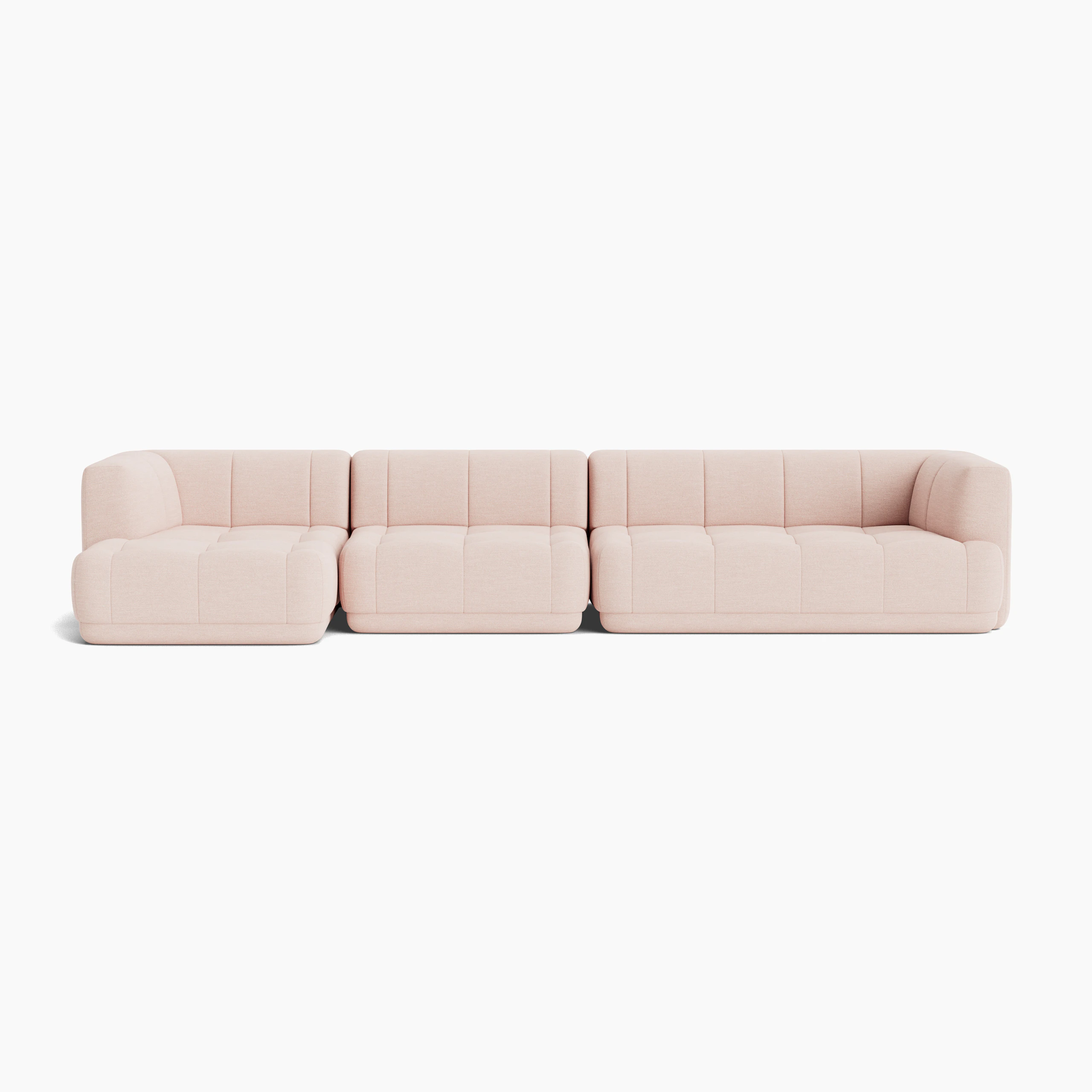 A front view of the Quilton Sectional - Left Chaise.