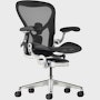 Aeron Onyx, Posturefit back support, with no tilt limiter and adjustable arms
