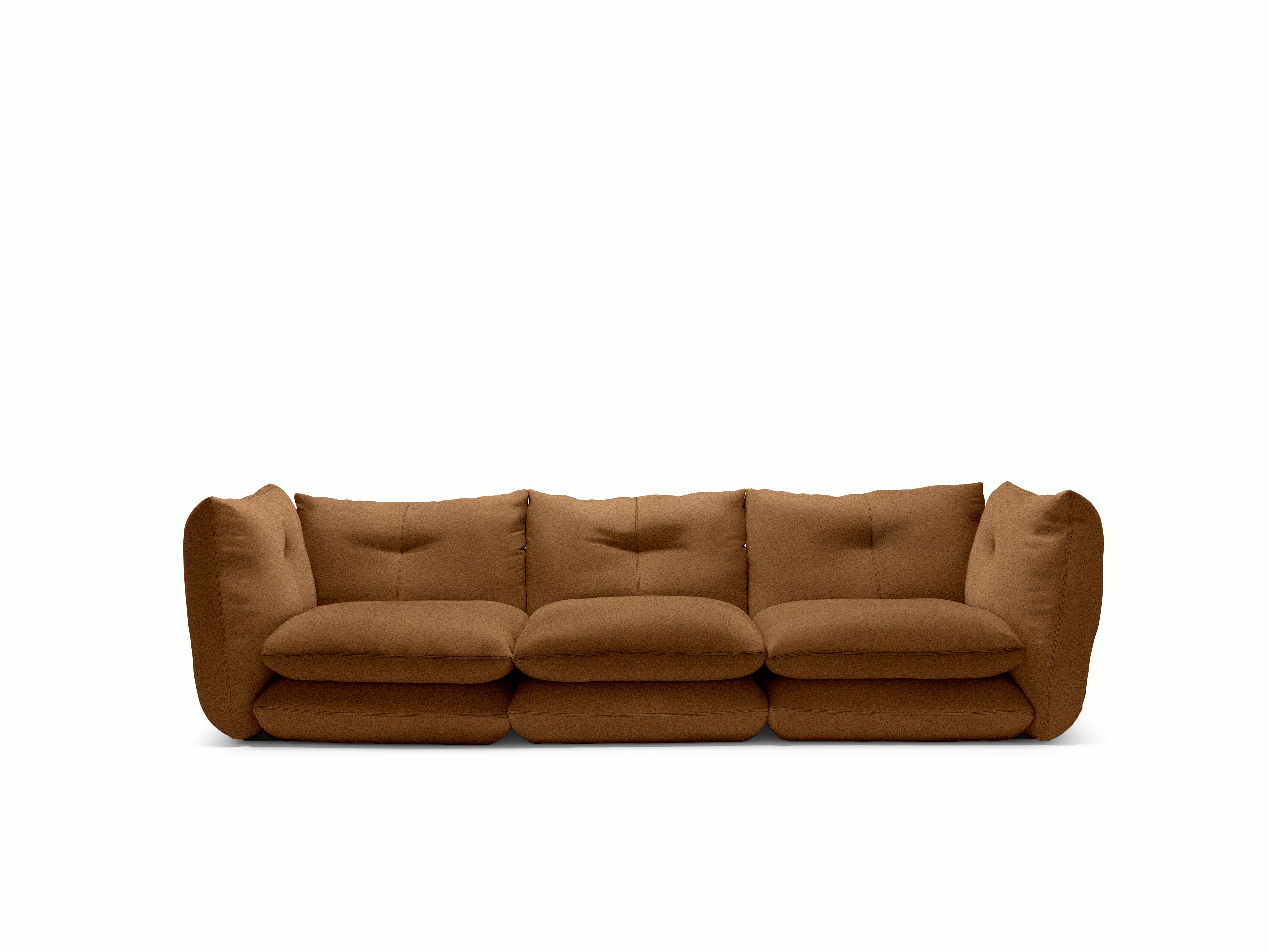 Pillo Sofa -  Three Seater, Standard, Puff, Bronze