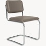 Cesca Armchair, Fully Upholstered, Upholstered Seat, Volo Leather, White