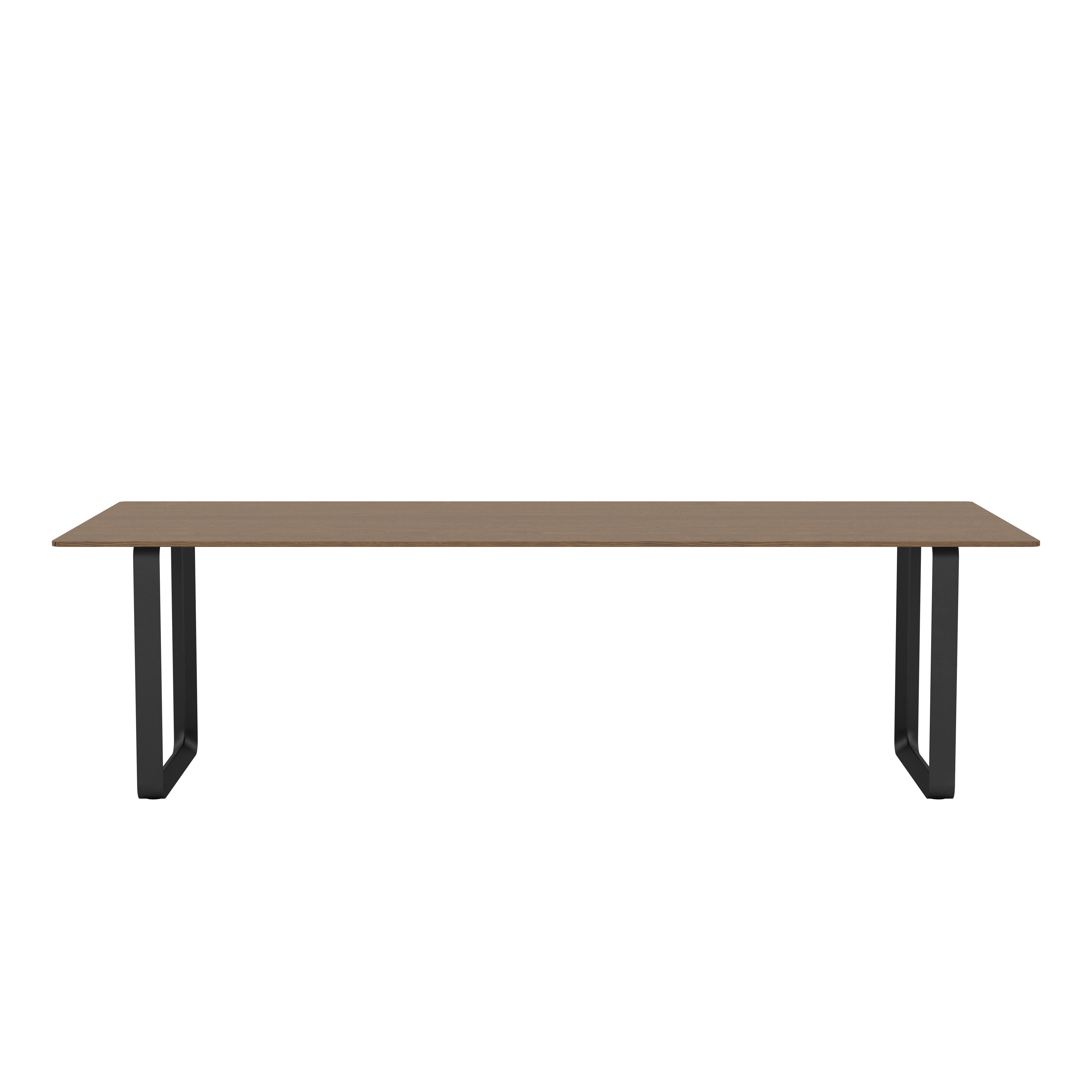 70/70 Table - 100" x 43"",  Solid Smoked Oak/Black"
