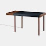 Leatherwrap Sit-to-Stand Desk, 1 Drawer Left