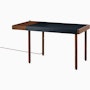 New Canaan Leatherwrap Sit-to-Stand Desk New Canaan Leatherwrap Sit-to-Stand Desk, Left Drawer