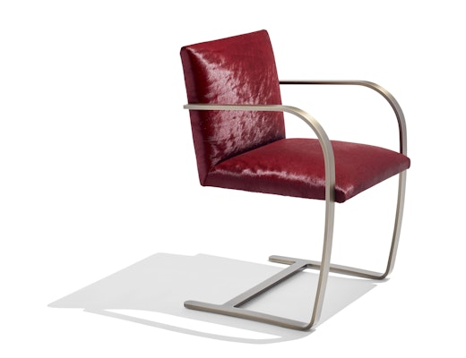 Flat Bar Brno Chair in Antique Brass flat bar brno chair antique brass knollstudio mies van der rohe