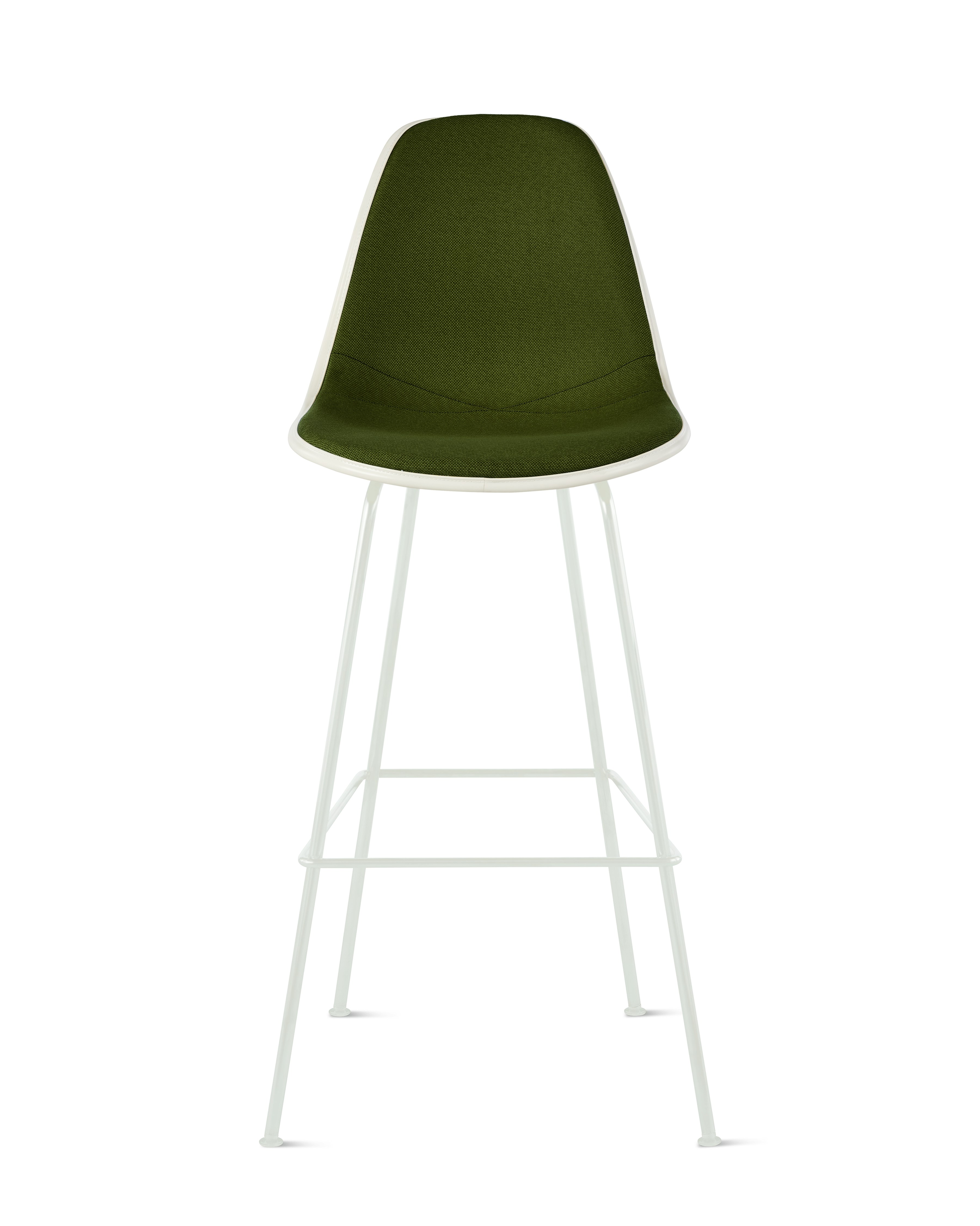 Eames Upholstered Molded Plastic Stool