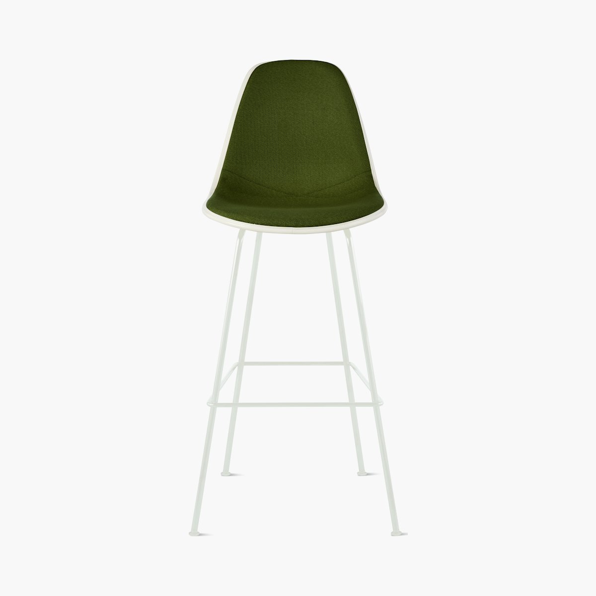 Eames Upholstered Molded Plastic Stool Eames Upholstered Molded Plastic Stool