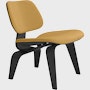 Eames Molded Plywood Lounge Chair Wood Base (LCW) - Upholstered,  Walnut,  Beck,  002 Molecule