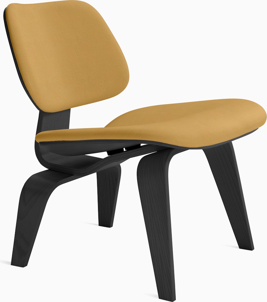 Eames Molded Plywood Lounge Chair Wood Base (LCW) - Upholstered,  Walnut,  Beck,  002 Molecule