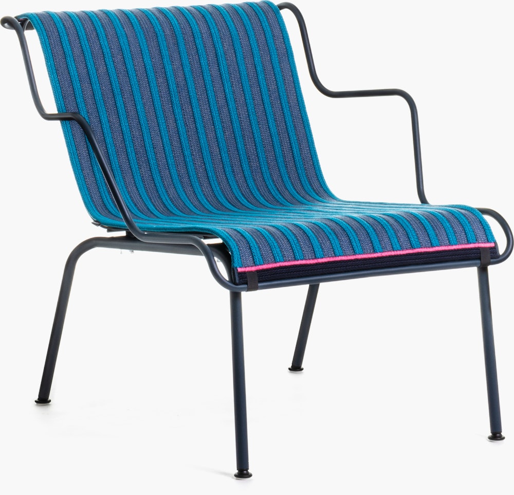 South Outdoor Lounge Chair Seat Pad - Blue / Light Blue