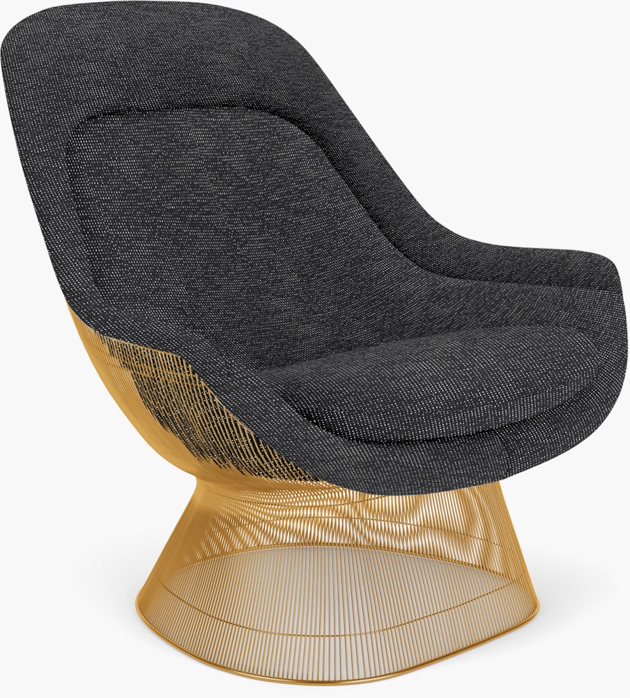 Platner Easy Chair - Gold,  Prestini,  Black and White
