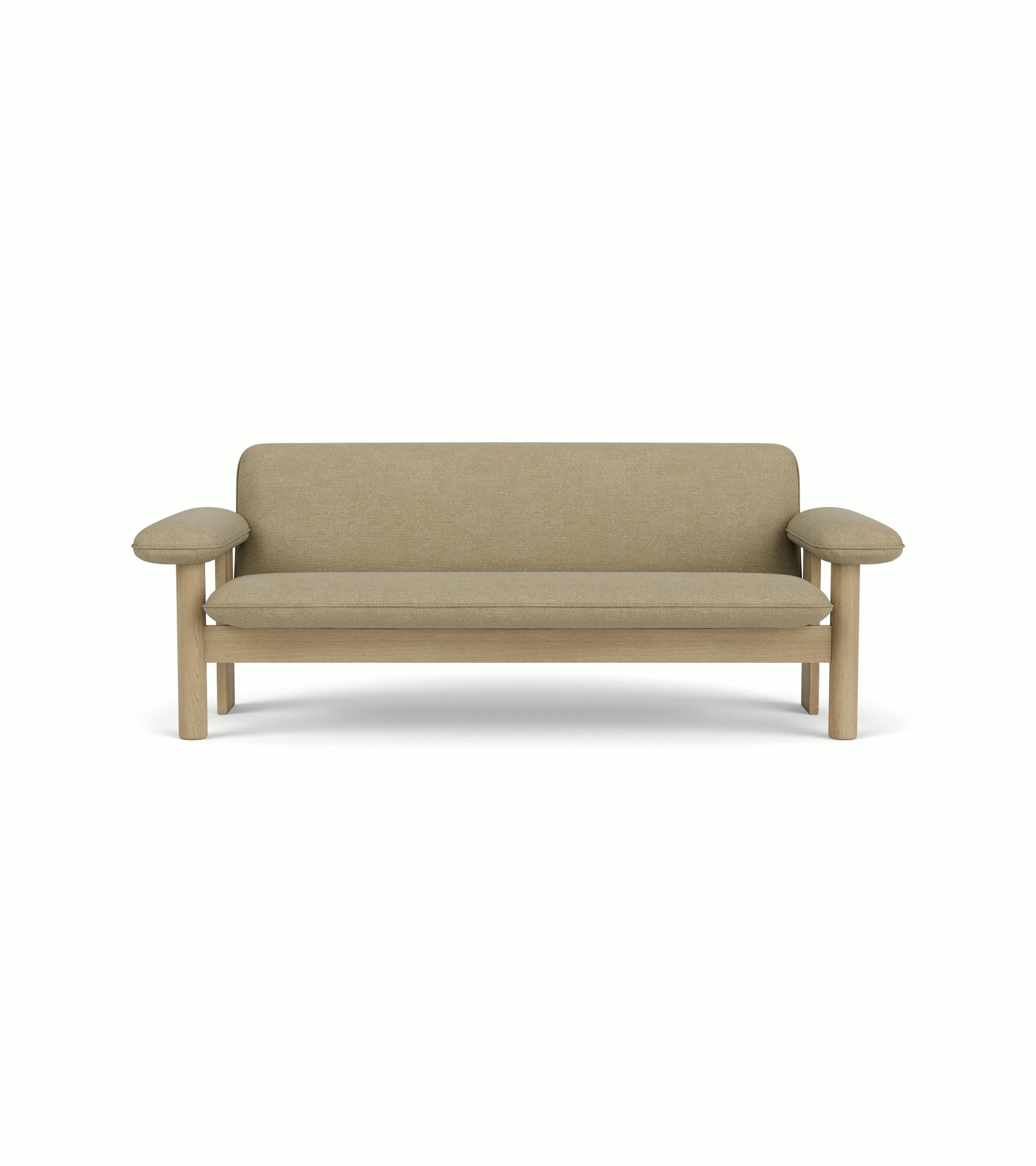 Brasilia Sofa - Natural Oak, Audo Boucle, Driftwood