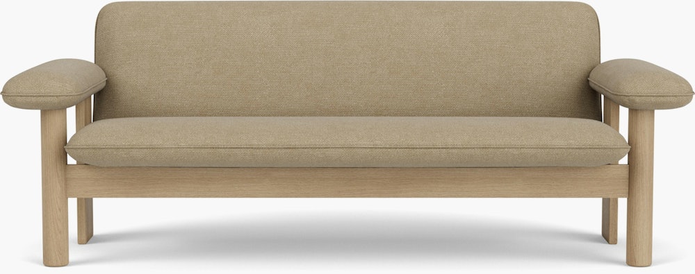 Brasilia Sofa - Natural Oak, Audo Boucle, Driftwood
