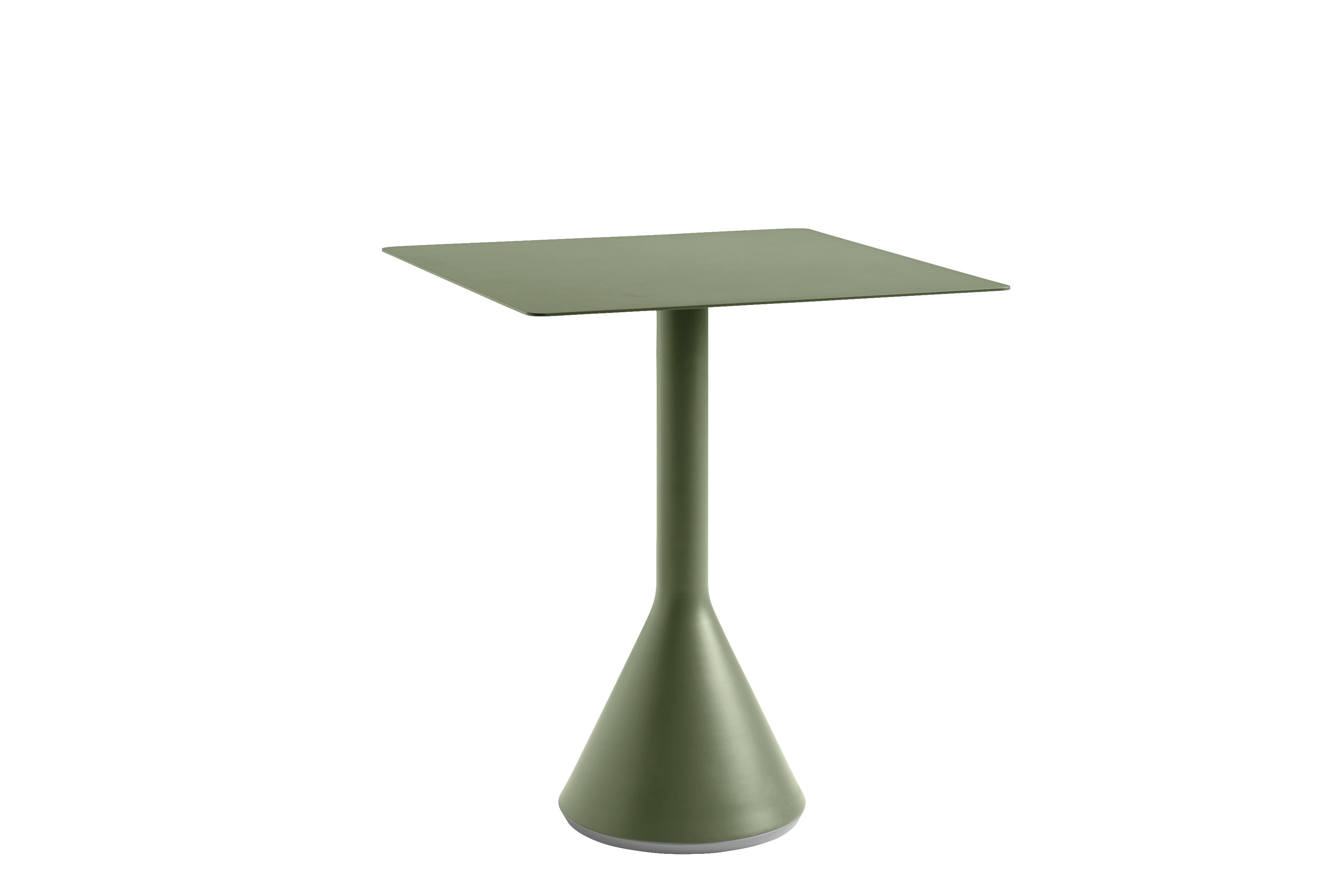 A Palissade Bistro Table- Square in olive green.