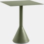 A Palissade Bistro Table- Square in olive green.