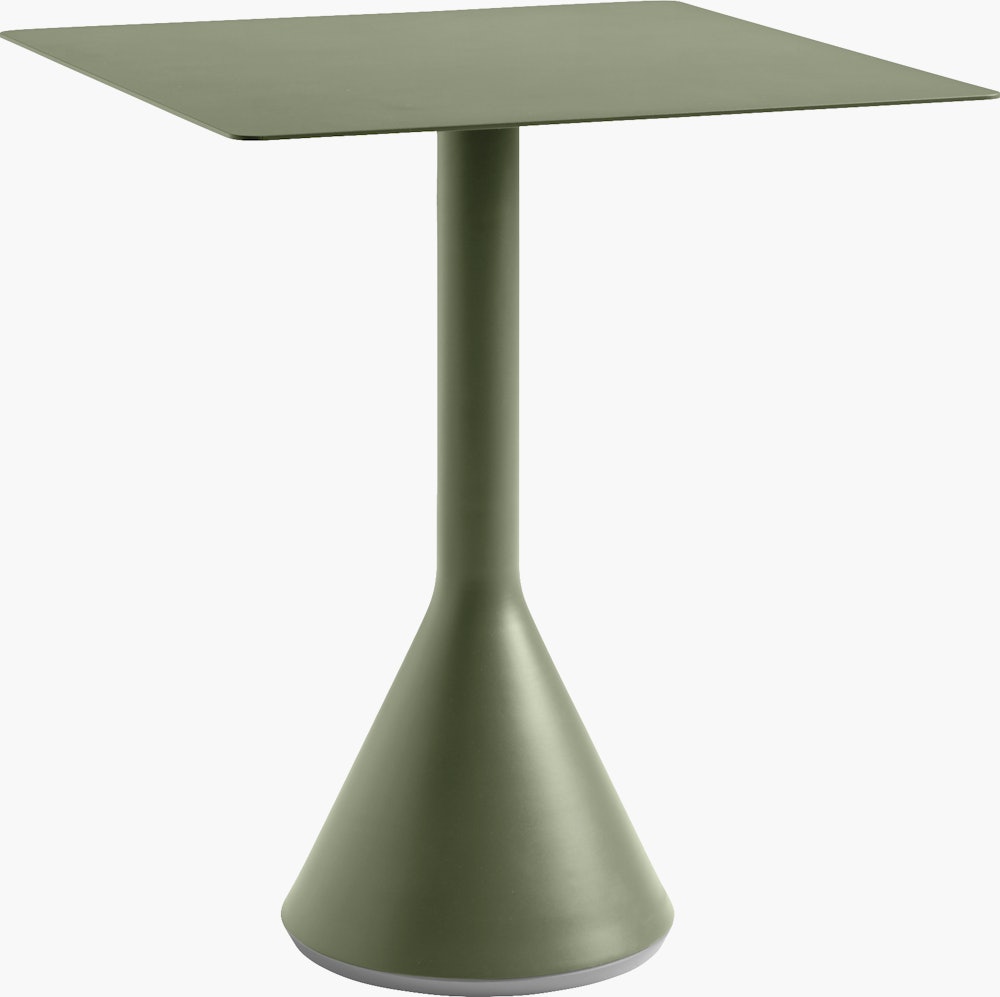 A Palissade Bistro Table- Square in olive green.